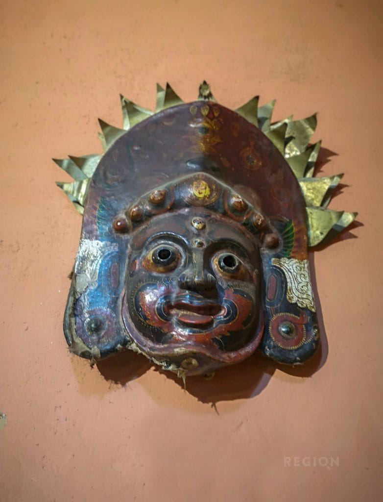 Máscara newari del dios Bhairab, Bhaktapur, máscaras y fiestas