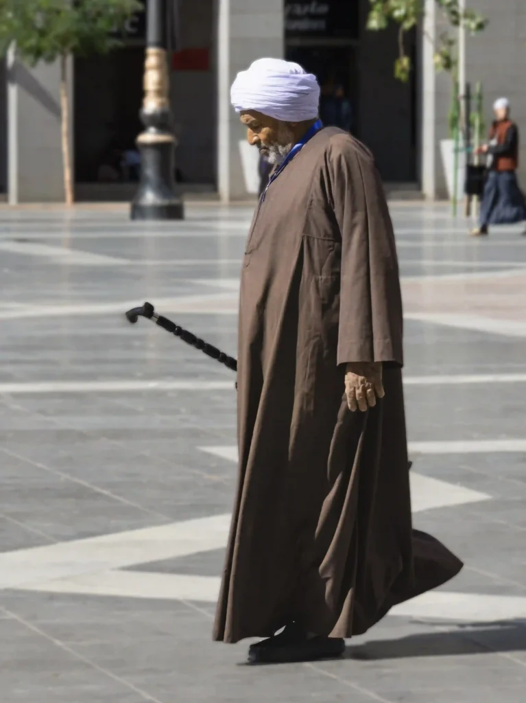 Peregrino musulmán en Medina.